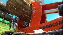 büyük odunları parçalayan özel makine