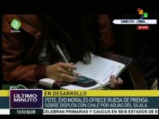 Pdte.  de Bolivia: Alegra que Chile reconozca competencia de CIJ