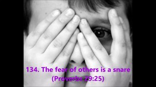 134. The fear of others is a snare (Proverbs 29:25)