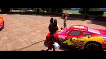 Toy Story Woody and Mickey Mouse play with Lightning Mcqueen Cars Custom Colors - Disney Pixar Cars