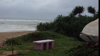 High waves and heavy rain ,Sanguthurai beach