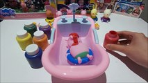 Peppa Pig Bath Time - Learn Colors: Daddy Pig, Mummy Pig, Peppa Pig, George Pig