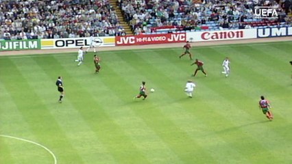 Karel Poborský on lob - Czech Republic v Portugal at EURO 96