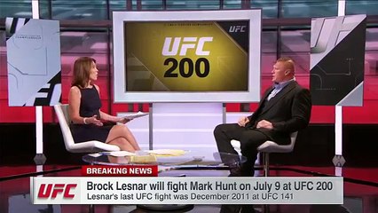 Brock Lesnar will fight Mark Hunt at UFC 200 - ESPN Interview