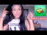 GIRL PULLS OUT WEAVE PLAYING FLAPPY BIRD