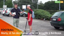 Marty, LE fan des Diables rouges venu les accueillir à Mérignac