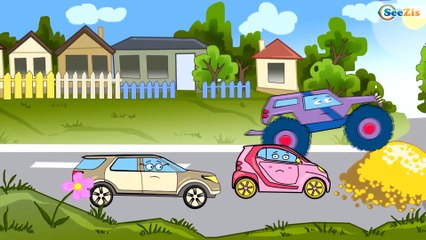 ✔ Arabalar çizgi filmleri türkçe. Kamyon çekici, Yarış arabası, Monster Truck. Eğitici çizgi film ✔