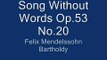 Song Without Words Op. 53 No. 20