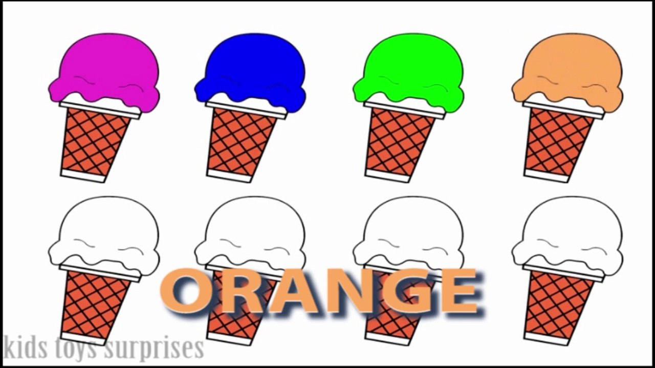 Colors For Kids With Peppa Pig and Ice Cream