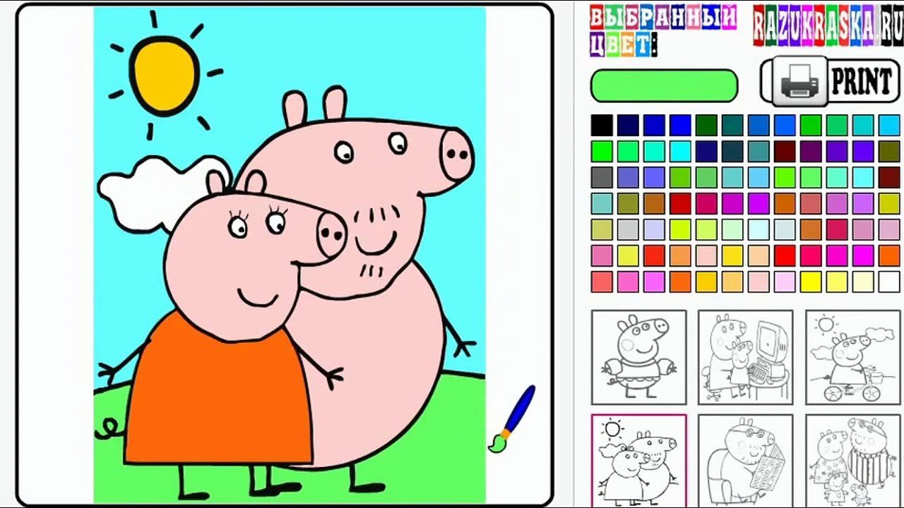 Свинка Пеппа - #раскраска_3   Peppa Pig