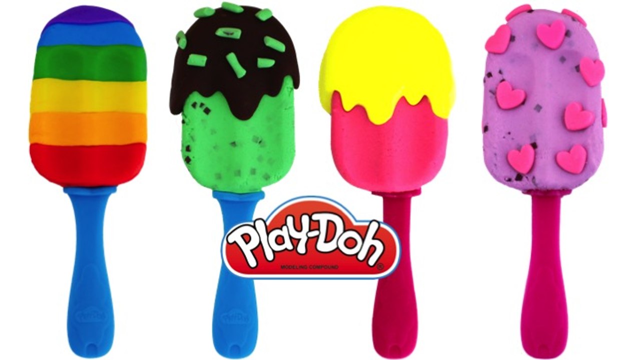 Play-Doh How to Make Fun Ice Cream Popsicles * Creative DIY for Kids RainbowLearning