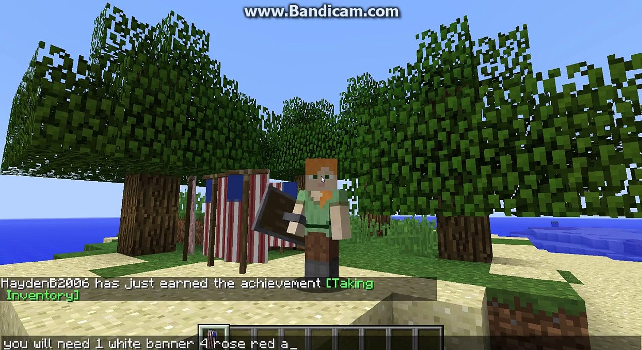 How to make American flag banner and shield in Minecraft 1.9