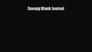 [Read] Snoopy Blank Journal E-Book Free