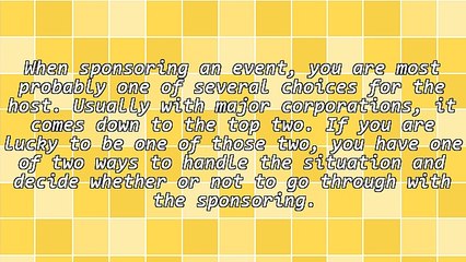 Event Sponsorship: Handling Major Competition