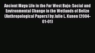 Read Ancient Maya Life in the Far West Bajo: Social and Environmental Change in the Wetlands