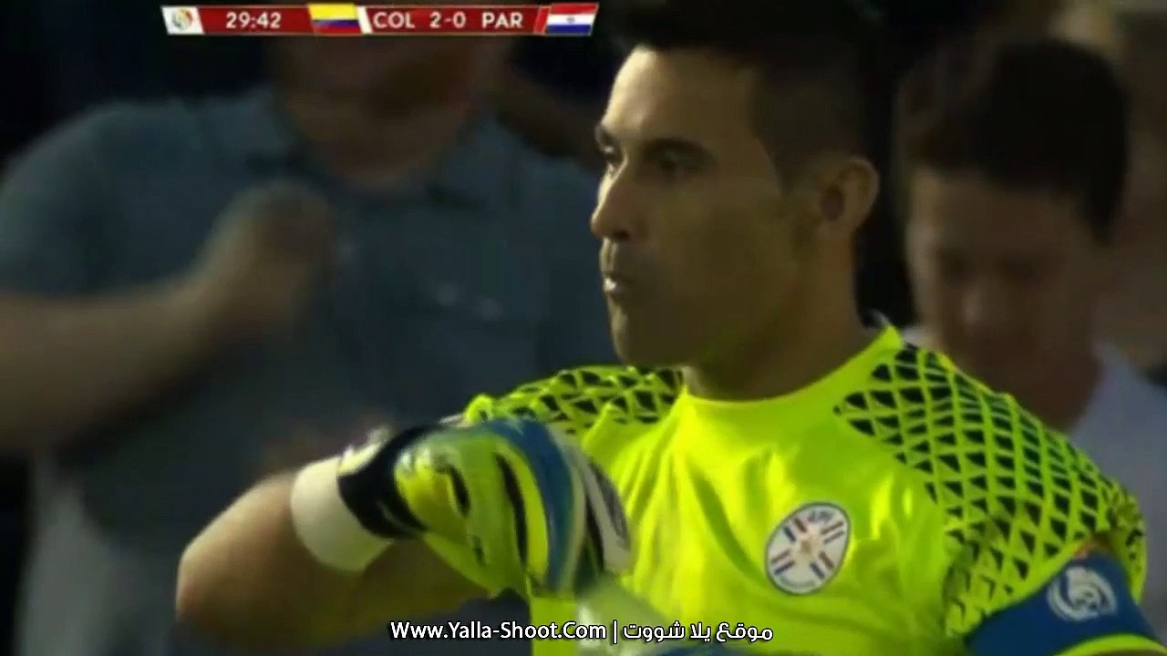 اهداف مباراة كولومبيا وباراجواي 2-1