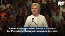 Hillary Clinton Praises The Bernie Sanders Campaign