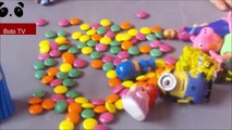 Peppa Pig Toys - Learn colour candy Peppa pig , Spongebob , Minions