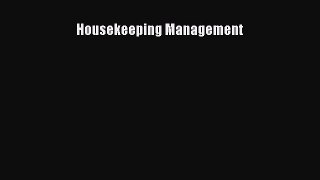 Download Housekeeping Management Ebook Free