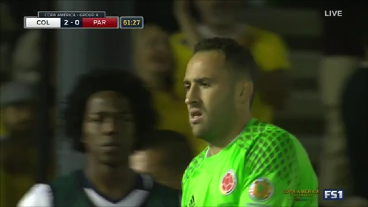 David Ospina With Spectacular Diving Save vs Paraguay!