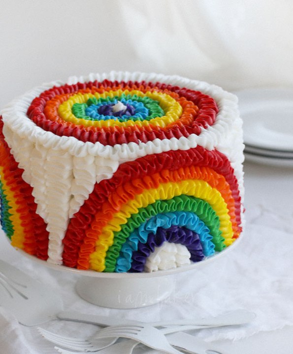How to bake a rainbow cake