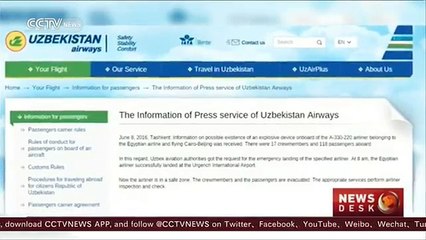 False bomb threat forces EgyptAir emergency landing in Uzbekistan