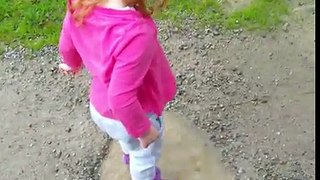 Jumping up and down in muddy puddles