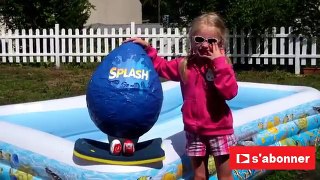 OEUF SURPRISE disney mickey and cars and SPLASH BIG EGG SURPRISE TOYS KID VIDEO