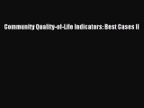 Read Community Quality-of-Life Indicators: Best Cases II Ebook Free