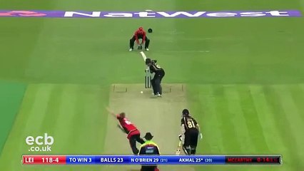 Umar Akmal Dangerous Shot Hit Other Batsman