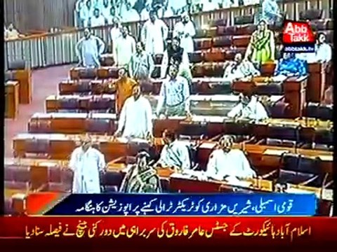 Defense Minister Khawaja Asif named Shereen Mazari as Tractor Trolley