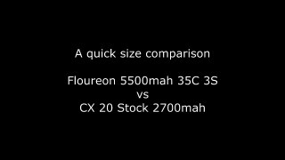 Size Comparison Floureon 5500mah vs CX 20 stock 2700 mah