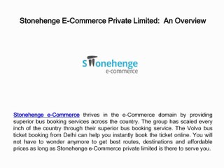 Stonehenge Ecommerce launched online bus ticket booking web - runBus.in
