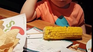 Shayne Eating Corn on the Cob, 6.5.16