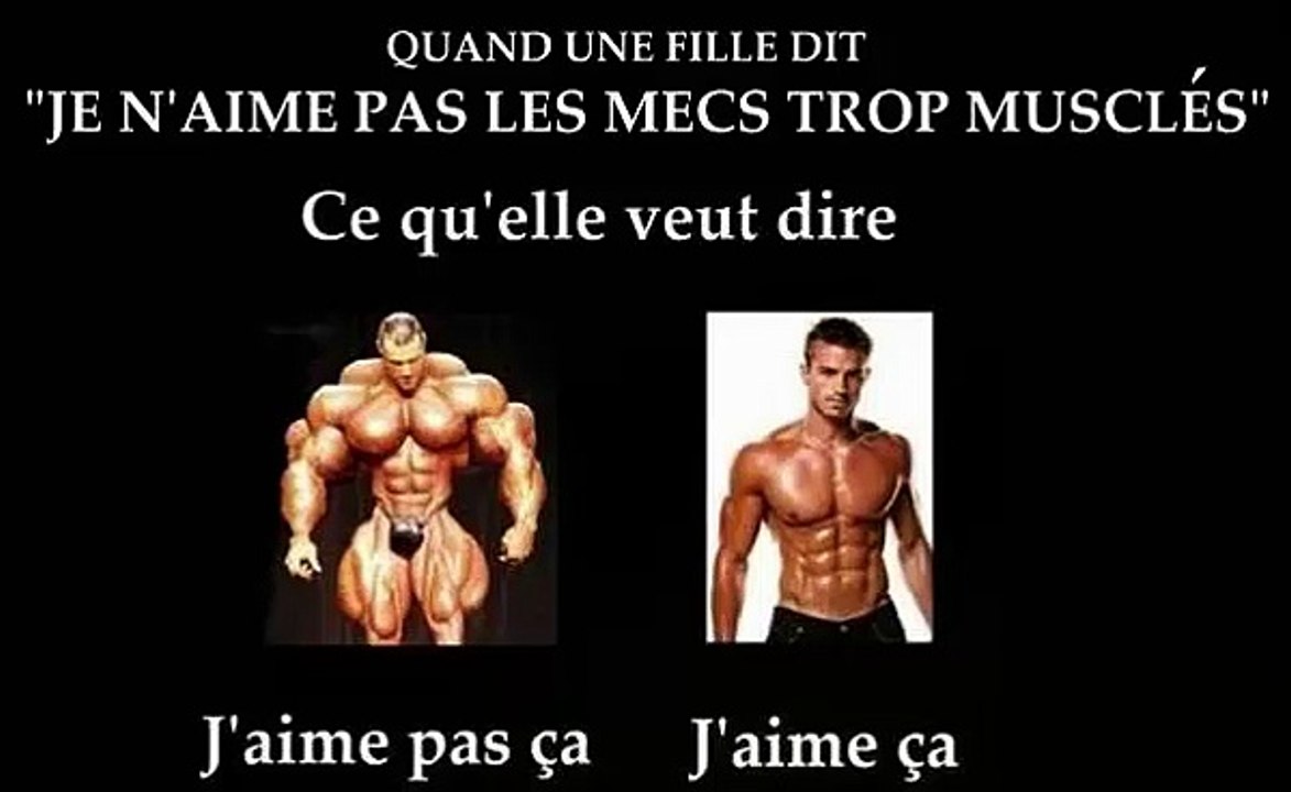 Je n'aime pas les hommes trop musclés