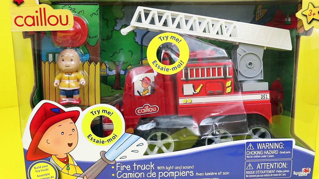 Peppa Pig, Mickey Mouse, Caillou and Paw Patrol Fire Trucks Toy Review by DisneyCarToys