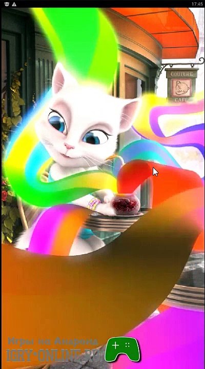 Открой для себя мир Говорящей Анджелы: выбирай для неё наряды, прически, макияж и  дом. Игра Talkin Angela на андроид