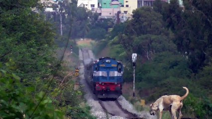 Triple diesel Locos working the Coimbatore Mumbai Ltt