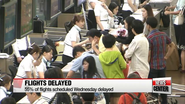 Flight delays from Incheon Int'l Airport expected to continue until tomorrow