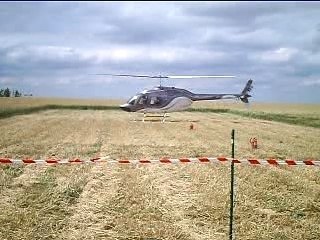 Décollage de l'hélicoptère