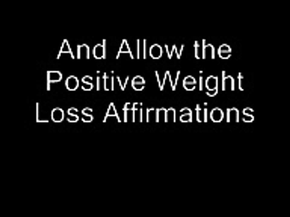 Subliminal Positive Affirmations for Weight Loss & Food Addicts
