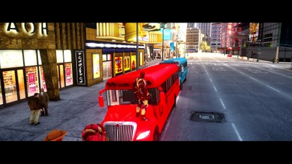 Wheels On The Bus Nursery Rhymes & Colors Bus with Toys Story Iron Man Elsa Frozen HULK Spiderman