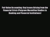 PDF Fair Value Accounting: Key Issues Arising from the Financial Crisis (Palgrave Macmillan