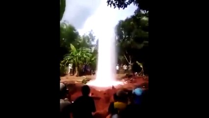 waterfall directly from sky