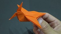 プテラノドン おりがみ 1枚 How to make an origami Pteranodon