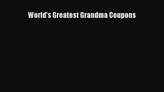Read World's Greatest Grandma Coupons PDF Free