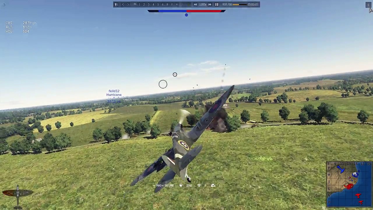 War Thunder 6 kills Spitfire Mk IIb
