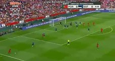 Cristiano Ronaldo  SHOOT cHANCE - Portugal 0-0 Estonia - 08-06-2016