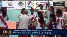 Notivisión Popayán -  Perú derrotó en los dos sets 25 -- 16 y 25   14 a la selección de Uruguay
