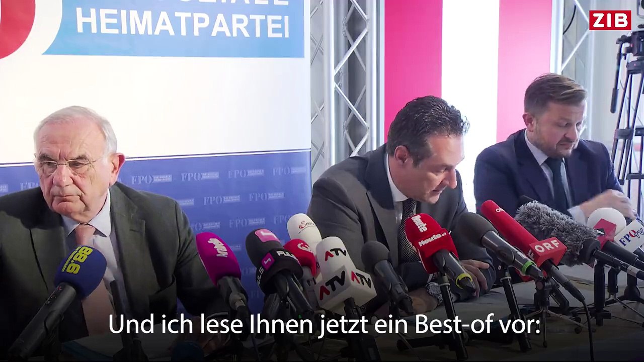 Strache „Man nimmt das fassungslos zur Kenntnis”